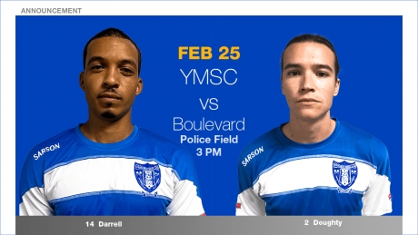 Sun, Feb 25  - YMSC vs Boulevard Police Fld &ndash; 3pm