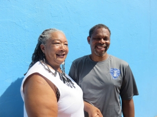 Award winners: Jenefer Brimmer, entrepreneur, and Troy Lewis, vice-president of Young Men’s Social Club